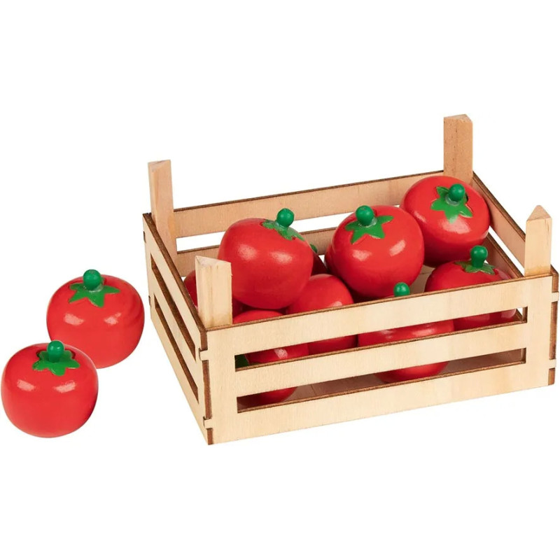Set de 1 Tomates dans une cagette - jouet à l'ancienne