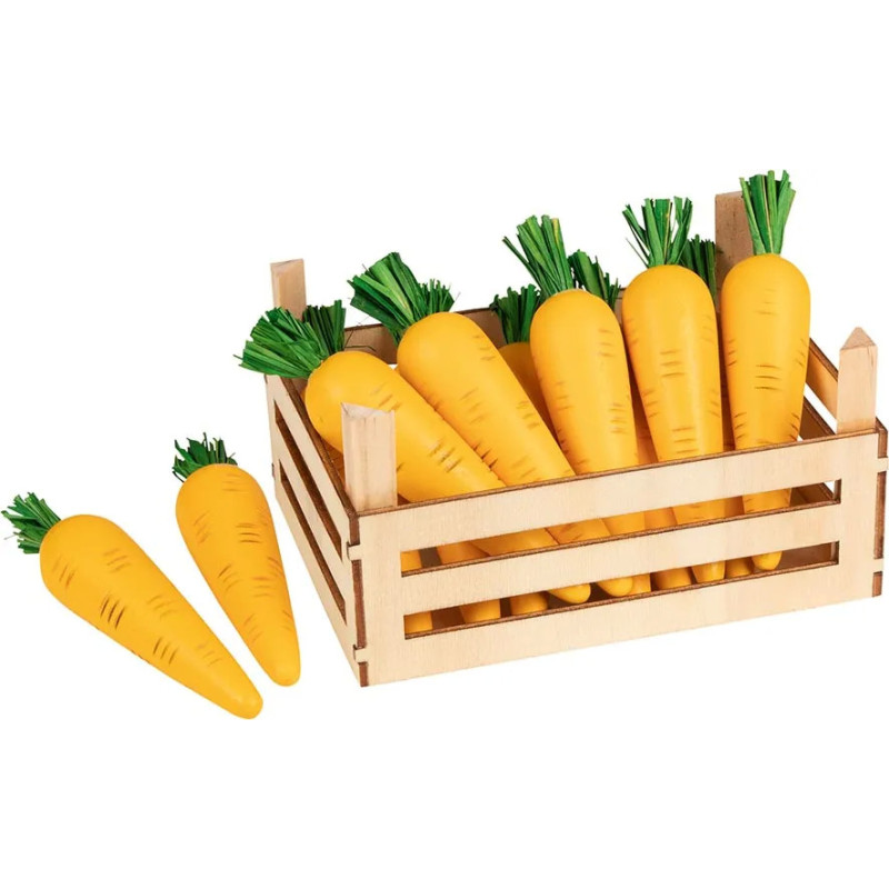 Set de 1 Carottes dans une cagette - jouet à l'ancienne