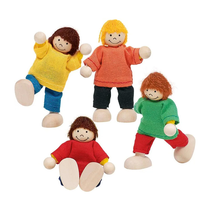 Set de 1 Poupées flexibles enfants - jouet à l'ancienne