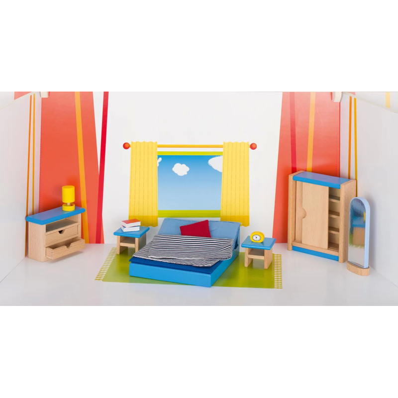 Set de 1 Meubles de poupées, chambre à coucher - jouet à l'ancienne