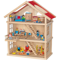 Maison de poupées 3 niveaux - Jouet à l'ancienne - Disponible sur Soul Rebel E-Shop