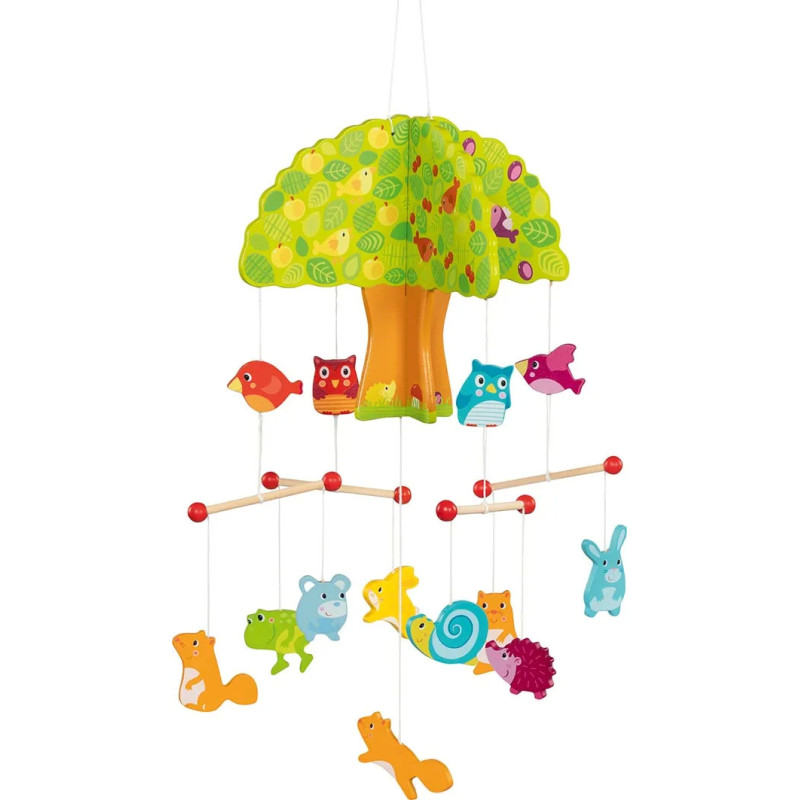 pièce 1 Mobile, les animaux autour de l'arbre - jouet à l'ancienne