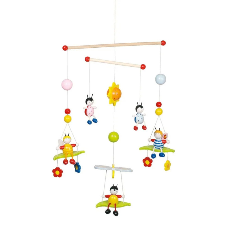 pièce 1 Mobile 3D abeilles et coccinelles - jouet à l'ancienne