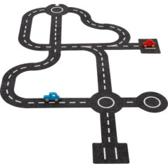 Circuit en feutre avec 2 voitures - Jouet à l'ancienne - Disponible sur Soul Rebel E-Shop