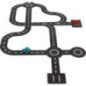 Set de 1 Circuit en feutre avec 2 voitures - jouet à l'ancienne