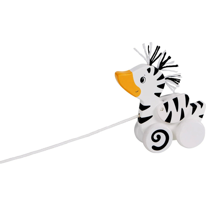 pièce 1 Animal à tirer canard-zèbre - jouet à l'ancienne