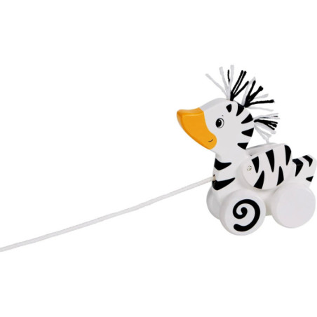 Animal à tirer canard-zèbre - Jouet à l'ancienne - Disponible sur Soul Rebel E-Shop