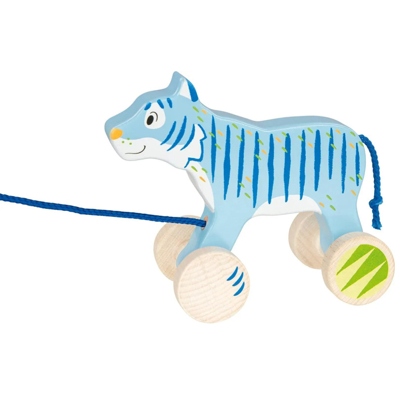 pièce 1 Animal à tirer Tigre - jouet à l'ancienne