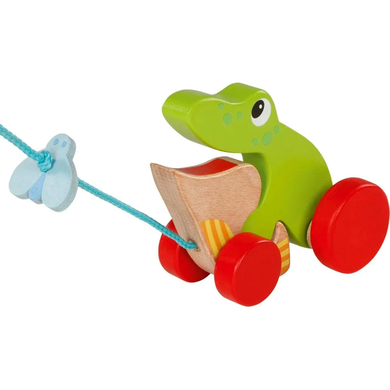 pièce 1 Animal à tirer grenouille - jouet à l'ancienne