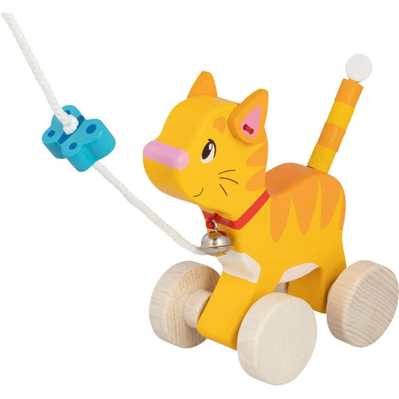 pièce 1 Animal à tirer chat - jouet à l'ancienne