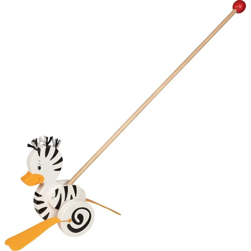 pièce 1 Animal à pousser canard-zèbre - jouet à l'ancienne