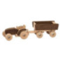 pièce 1 Tracteur avec remorque, goki nature - jouet à l'ancienne