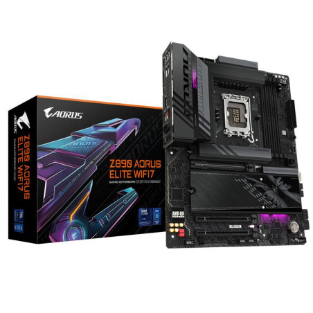 Cartes mères - GIGABYTE - Carte mère Z890 AORUS ELITE WIFI7 - Prend en charge les processeurs Intel Core Ultra (Série 2), VRM à 