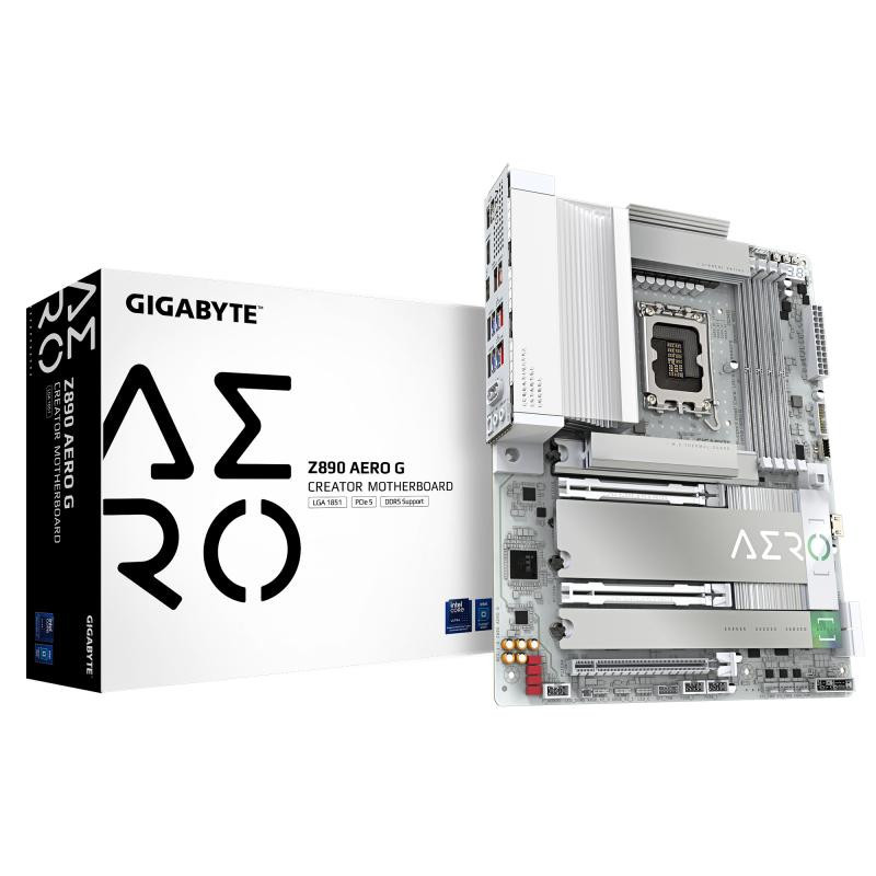 Cartes mères - GIGABYTE - Carte mère Z890 AERO G - Prend en charge les processeurs Intel Core Ultra (Série 2), VRM à 16+1+2 phas