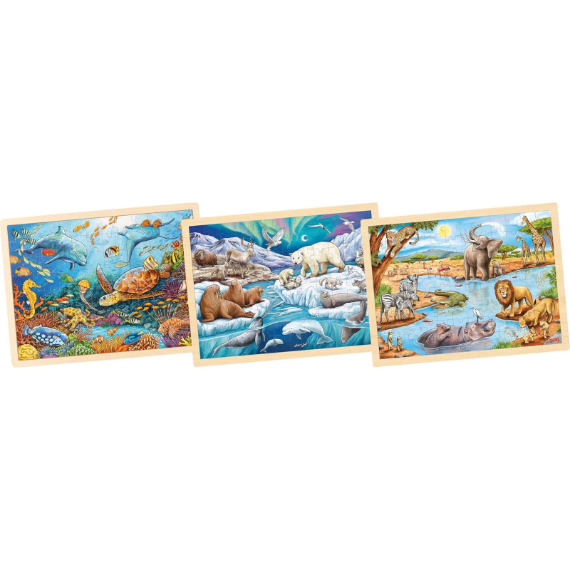 Display de 9 Assortiment de puzzles, 96 éléments - jouet à l'ancienne