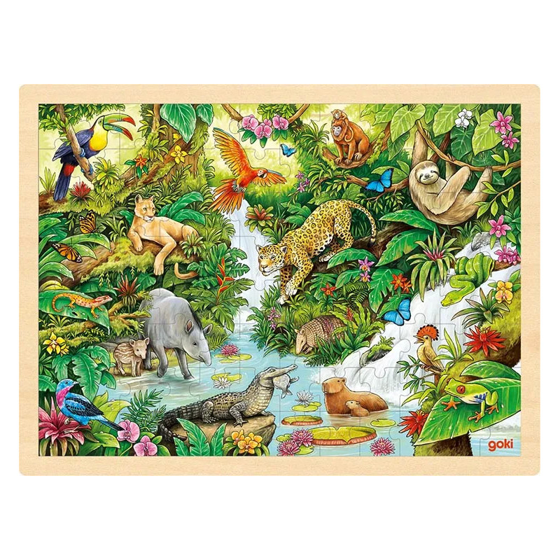 pièce 1 Puzzle, animaux d'Amérique du Sud - jouet à l'ancienne