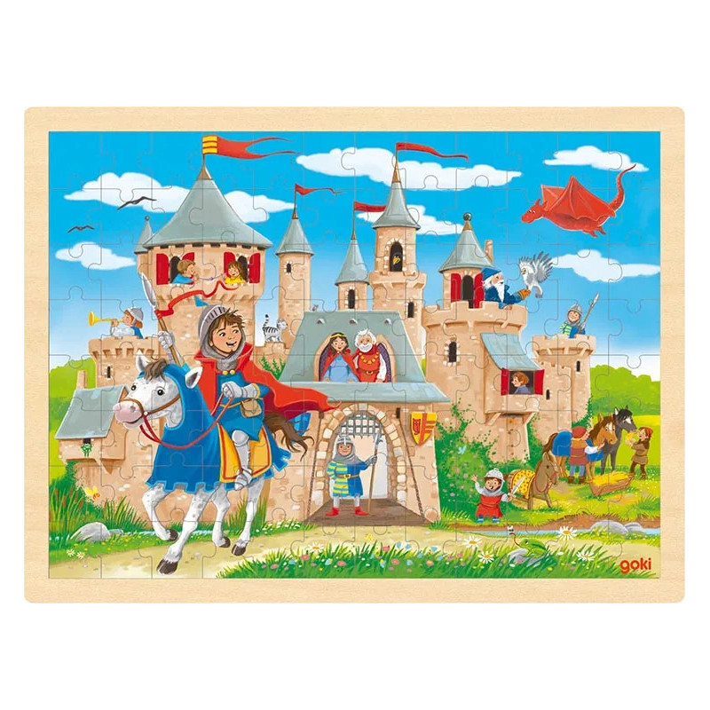 pièce 1 Puzzle, château fort - jouet à l'ancienne