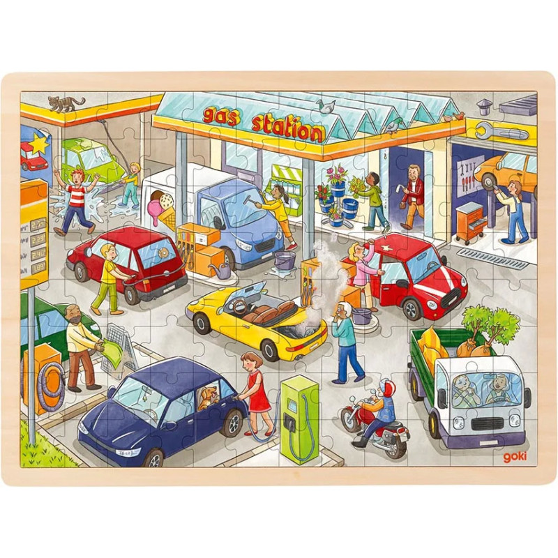 pièce 1 Puzzle, station-essence - jouet à l'ancienne