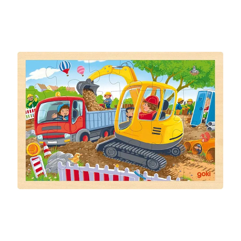 pièce 1 Puzzle, pelleteuse - jouet à l'ancienne