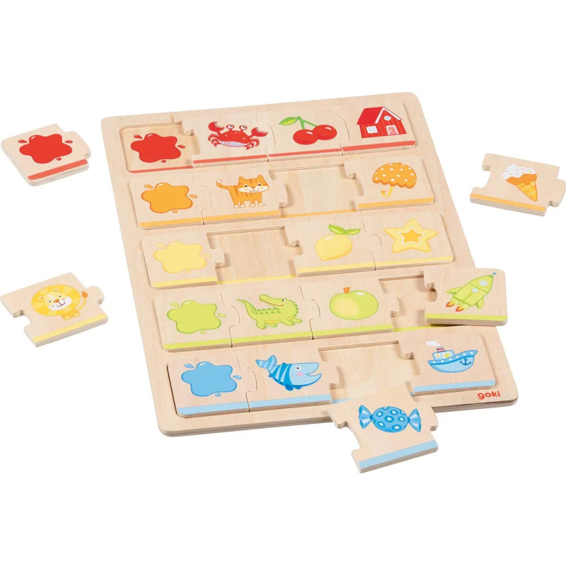 pièce 1 Puzzle apprendre les couleurs - jouet à l'ancienne