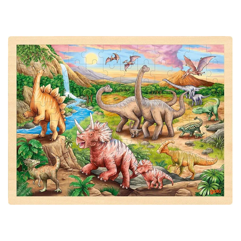 pièce 1 Puzzle, vallée des dinosaures - jouet à l'ancienne