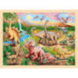 pièce 1 Puzzle, vallée des dinosaures - jouet à l'ancienne