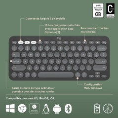 Claviers - Logitech - Pebble Keys 2 K380s | Soul Rebel E-Shop