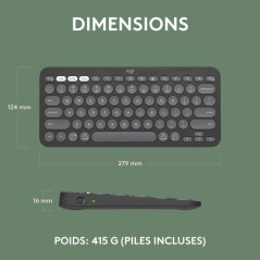 Claviers - Logitech - Pebble Keys 2 K380s | Soul Rebel E-Shop