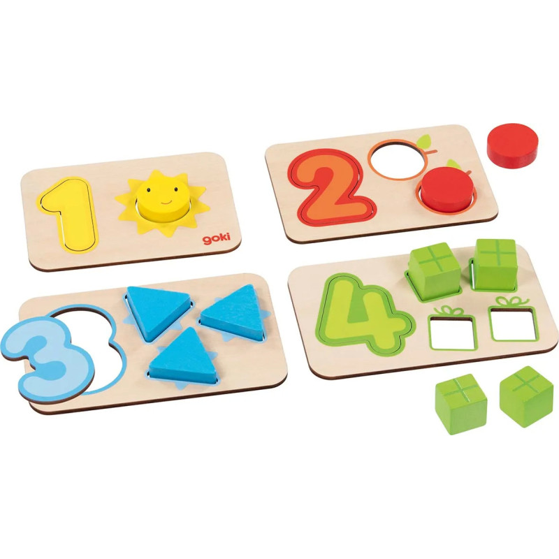pièce 1 Puzzle, chiffres et associations d'images - jouet à l'ancienne