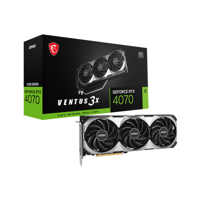 Cartes graphiques - MSI - GeForce RTX 4070 VENTUS 3X E1 12G OC