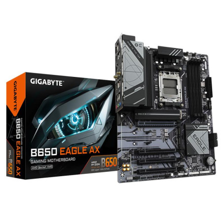 Cartes mères - GIGABYTE - B650 EAGLE AX Carte mère - AMD Ryzen série 9000, VRM 12+2+2 phases, jusqu'à 7600 MHz DDR5 (OC), 1xPCIe