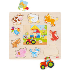 Puzzle Animaux de la ferme - Jouet à l'ancienne - Disponible sur Soul Rebel E-Shop