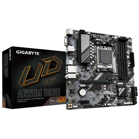 Cartes mères - GIGABYTE - A620M DS3H Carte Mère - Prend en charge les processeurs AMD Ryzen 8000, VRM numérique 5+2+2 phases, ju