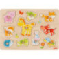 pièce 1 Puzzle à encastrements, bébés animaux - jouet à l'ancienne