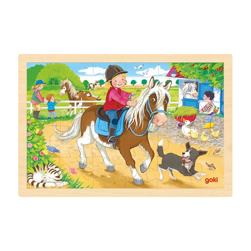 pièce 1 Puzzle, poneys - jouet à l'ancienne