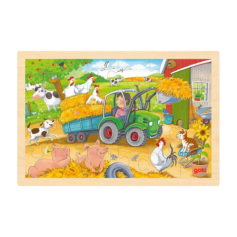 pièce 1 Puzzle, petit tracteur - jouet à l'ancienne