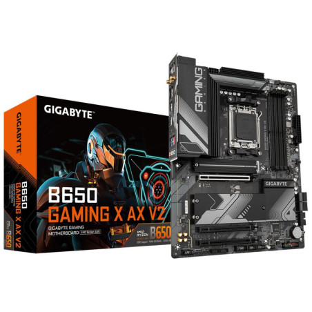 Cartes mères - GIGABYTE - B650 GAMING X AX V2 Carte mère - AMD Ryzen série 9000, VRM 8+2+2 phases, jusqu'à 8000 MHz DDR5 (OC), 1