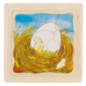 pièce 1 Puzzle à couches, poule - jouet à l'ancienne
