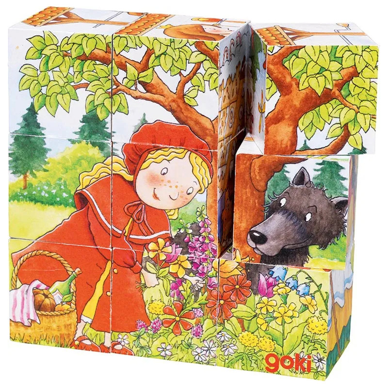 pièce 1 Puzzle de cubes, contes - jouet à l'ancienne