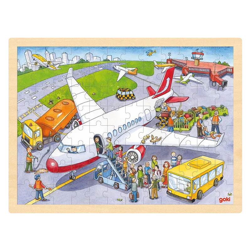 pièce 1 Puzzle, À l'aéroport - jouet à l'ancienne