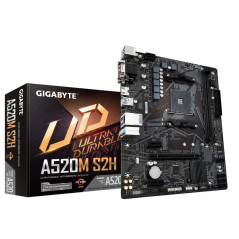 Cartes mères - GIGABYTE - Carte mère A520M S2H - Prend en charge les processeurs AMD Ryzen série 5000 AM4, VRM numérique pur 4+3
