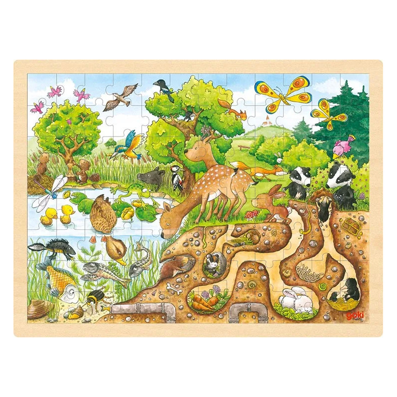 pièce 1 Puzzle, découverte de la nature - jouet à l'ancienne