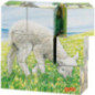 pièce 1 Puzzle de cubes, animaux de la ferme - jouet à l'ancienne