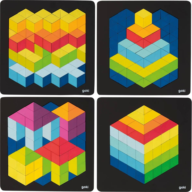 Display de 8 Assortiment de puzzles 3D - jouet à l'ancienne