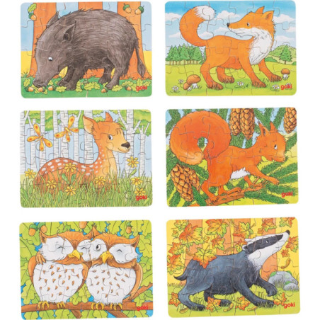 Mini-puzzles animaux de la forêt - Jouet à l'ancienne - Disponible sur Soul Rebel E-Shop