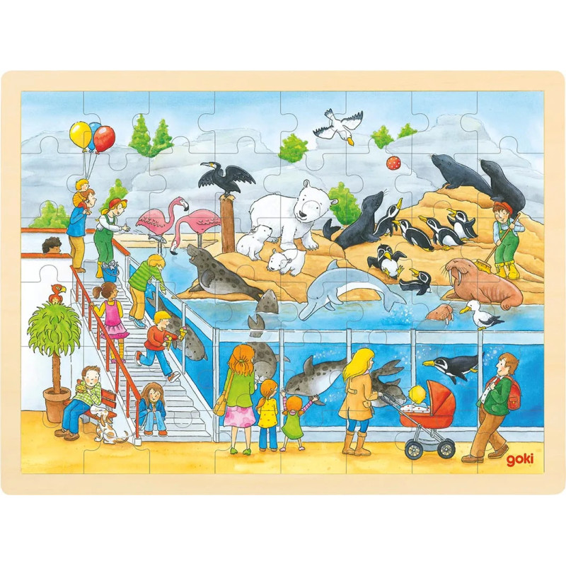pièce 1 Puzzle, visite au zoo - jouet à l'ancienne