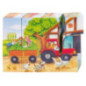 pièce 1 Puzzle de cubes, les saisons à la ferme - jouet à l'ancienne