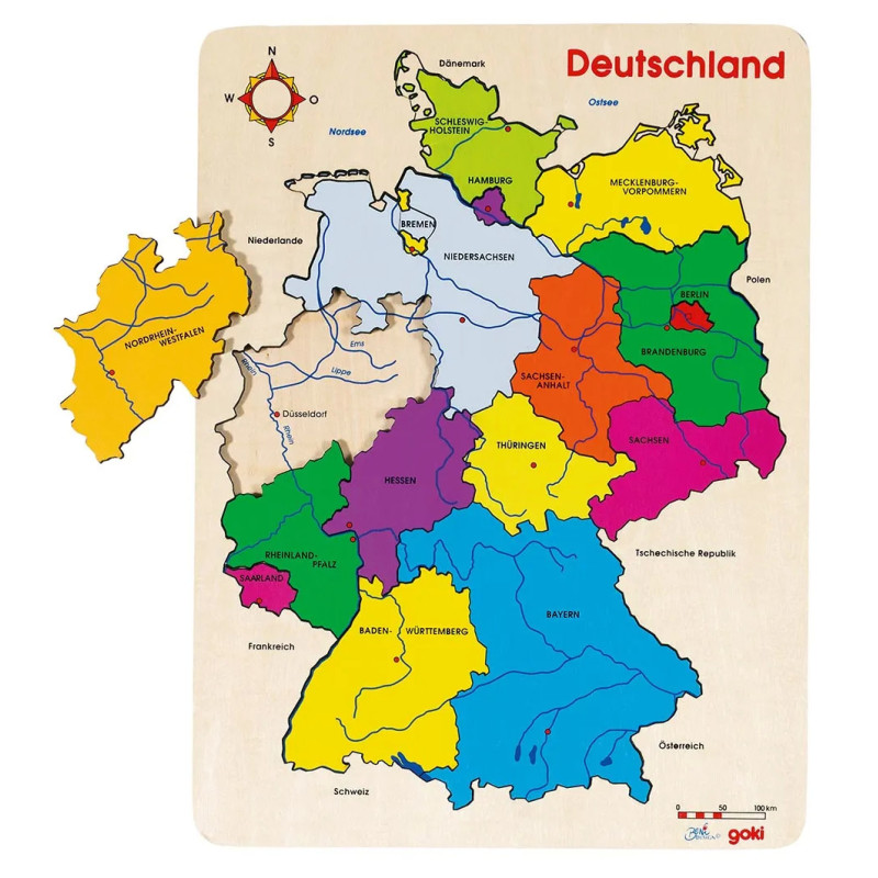 pièce 1 Puzzle, Allemagne II - jouet à l'ancienne