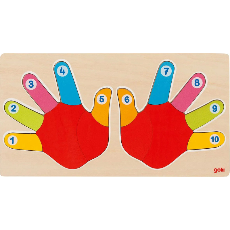 pièce 1 Puzzle, les mains - jouet à l'ancienne