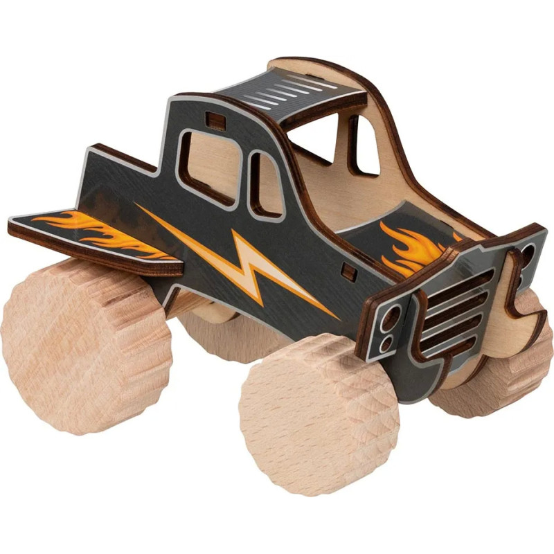 Set de 3 Kit de construction véhicule, Monster truck - jouet à l'ancienne